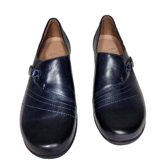 Dansko Womens Size 37 6.5 - 7 Slip On Blue comfort Shoes Slip Resistant 84 - Picture 2 of 11